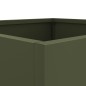 vidaXL Jardineras 2 uds acero laminado en frío verde oliva 42x40x39 cm vidaXL Jardineras 2 uds acero laminado en frío verde oliva 42x40x39 cm