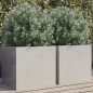 vidaXL Jardineras 2 unidades acero inoxidable plateado 42x40x39 cm vidaXL Jardineras 2 unidades acero inoxidable plateado 42x40x39 cm