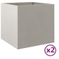 vidaXL Jardineras 2 unidades acero inoxidable plateado 42x40x39 cm vidaXL Jardineras 2 unidades acero inoxidable plateado 42x40x39 cm