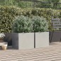 vidaXL Jardineras 2 unidades acero inoxidable plateado 42x40x39 cm vidaXL Jardineras 2 unidades acero inoxidable plateado 42x40x39 cm