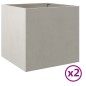 vidaXL Jardineras 2 unidades acero inoxidable plateado 49x47x46 cm vidaXL Jardineras 2 unidades acero inoxidable plateado 49x47x46 cm