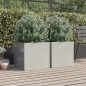 vidaXL Jardineras 2 unidades acero inoxidable plateado 49x47x46 cm vidaXL Jardineras 2 unidades acero inoxidable plateado 49x47x46 cm