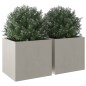 vidaXL Jardineras 2 unidades acero inoxidable plateado 49x47x46 cm vidaXL Jardineras 2 unidades acero inoxidable plateado 49x47x46 cm