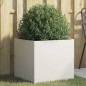 vidaXL Jardinera de acero laminado en frío blanco 49x47x46 cm vidaXL Jardinera de acero laminado en frío blanco 49x47x46 cm