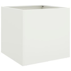 vidaXL Jardinera de acero laminado en frío blanco 49x47x46 cm