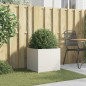 vidaXL Jardinera de acero laminado en frío blanco 49x47x46 cm vidaXL Jardinera de acero laminado en frío blanco 49x47x46 cm