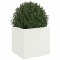 vidaXL Jardinera de acero laminado en frío blanco 49x47x46 cm vidaXL Jardinera de acero laminado en frío blanco 49x47x46 cm