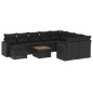 vidaXL Set de sofás de jardín 11 pzas y cojines ratán sintético negro vidaXL Set de sofás de jardín 11 pzas y cojines ratán sintético negro