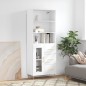 vidaXL Aparador alto madera contrachapada blanco 69,5x34x180 cm vidaXL Aparador alto madera contrachapada blanco 69,5x34x180 cm