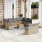 vidaXL Set de sofás de jardín 12 pzas y cojines ratán sintético marrón vidaXL Set de sofás de jardín 12 pzas y cojines ratán sintético marrón