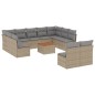 vidaXL Set de sofás de jardín 12 pzas y cojines ratán sintético marrón vidaXL Set de sofás de jardín 12 pzas y cojines ratán sintético marrón