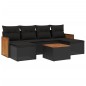 vidaXL Set de comedor de jardín 7 pzas y cojines ratán sintético negro vidaXL Set de comedor de jardín 7 pzas y cojines ratán sintético negro