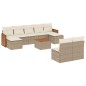 vidaXL Juego de sofás jardín con cojines beige 10 pzas ratán sintético vidaXL Juego de sofás jardín con cojines beige 10 pzas ratán sintético