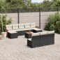 vidaXL Set de sofás de jardín 11 pzas y cojines ratán sintético negro vidaXL Set de sofás de jardín 11 pzas y cojines ratán sintético negro