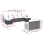 vidaXL Set de sofás de jardín 9 pzas con cojines ratán sintético beige vidaXL Set de sofás de jardín 9 pzas con cojines ratán sintético beige