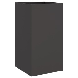 vidaXL Jardinera de acero laminado en frío negro 42x38x75 cm