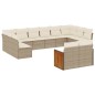 vidaXL Set de sofás de jardín 12 pzas y cojines ratán sintético marrón vidaXL Set de sofás de jardín 12 pzas y cojines ratán sintético marrón