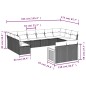 vidaXL Set de sofás de jardín 12 pzas y cojines ratán sintético marrón vidaXL Set de sofás de jardín 12 pzas y cojines ratán sintético marrón