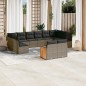 vidaXL Set de sofás de jardín 12 pzas con cojines ratán sintético gris vidaXL Set de sofás de jardín 12 pzas con cojines ratán sintético gris