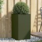 vidaXL Jardinera de acero laminado en frío verde oliva 42x38x75 cm vidaXL Jardinera de acero laminado en frío verde oliva 42x38x75 cm