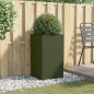 vidaXL Jardinera de acero laminado en frío verde oliva 42x38x75 cm vidaXL Jardinera de acero laminado en frío verde oliva 42x38x75 cm