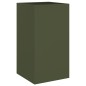 vidaXL Jardinera de acero laminado en frío verde oliva 42x38x75 cm vidaXL Jardinera de acero laminado en frío verde oliva 42x38x75 cm