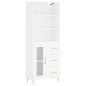 vidaXL Aparador alto madera contrachapada blanco 69,5x34x180 cm vidaXL Aparador alto madera contrachapada blanco 69,5x34x180 cm