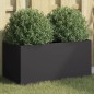 vidaXL Jardinera de acero laminado en frío negro 62x30x29 cm vidaXL Jardinera de acero laminado en frío negro 62x30x29 cm