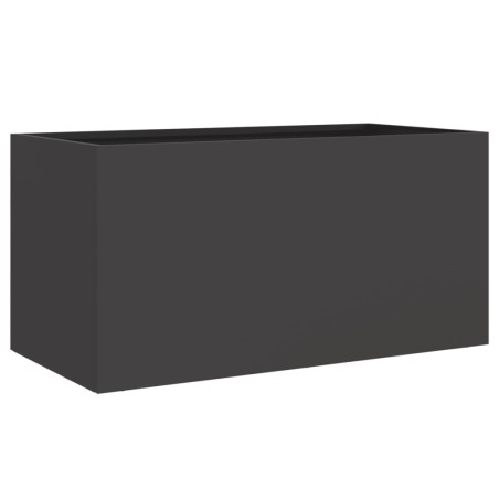 vidaXL Jardinera de acero laminado en frío negro 62x30x29 cm
