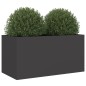 vidaXL Jardinera de acero laminado en frío negro 62x30x29 cm vidaXL Jardinera de acero laminado en frío negro 62x30x29 cm