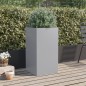 vidaXL Jardinera de acero galvanizado plateado 42x38x75 cm vidaXL Jardinera de acero galvanizado plateado 42x38x75 cm