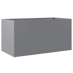 vidaXL Jardinera de acero galvanizado plateado 62x30x29 cm