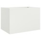vidaXL Jardinera de acero laminado en frío blanco 62x40x39 cm
