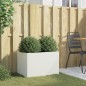 vidaXL Jardinera de acero laminado en frío blanco 62x40x39 cm