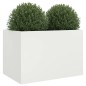 vidaXL Jardinera de acero laminado en frío blanco 62x40x39 cm