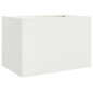 vidaXL Jardinera de acero laminado en frío blanco 62x40x39 cm