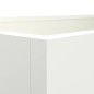 vidaXL Jardinera de acero laminado en frío blanco 62x40x39 cm