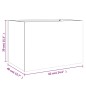 vidaXL Jardinera de acero laminado en frío blanco 62x40x39 cm