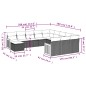 vidaXL Set de sofás de jardín 12 piezas cojines ratán sintético negro vidaXL Set de sofás de jardín 12 piezas cojines ratán sintético negro