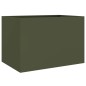 vidaXL Jardinera de acero laminado en frío verde oliva 62x47x46 cm