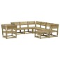 vidaXL Juego de muebles de jardín 8 pzas madera de pino impregnada