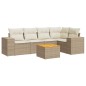 vidaXL Juego de sofás jardín con cojines 6 pzas ratán sintético beige vidaXL Juego de sofás jardín con cojines 6 pzas ratán sintético beige