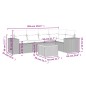 vidaXL Set de muebles de jardín 6 pzas y cojines ratán sintético gris vidaXL Set de muebles de jardín 6 pzas y cojines ratán sintético gris