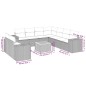 vidaXL Set de sofás de jardín 10 pzas con cojines ratán sintético gris vidaXL Set de sofás de jardín 10 pzas con cojines ratán sintético gris