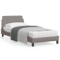 vidaXL Estructura de cama con cabecero de tela gris taupe 90x200 cm vidaXL Estructura de cama con cabecero de tela gris taupe 90x200 cm