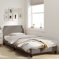 vidaXL Estructura de cama con cabecero de tela gris taupe 90x200 cm vidaXL Estructura de cama con cabecero de tela gris taupe 90x200 cm