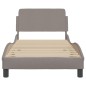 vidaXL Estructura de cama con cabecero de tela gris taupe 90x200 cm vidaXL Estructura de cama con cabecero de tela gris taupe 90x200 cm