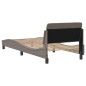vidaXL Estructura de cama con cabecero de tela gris taupe 90x200 cm vidaXL Estructura de cama con cabecero de tela gris taupe 90x200 cm