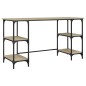 vidaXL Escritorio metal madera de ingeniería roble Sonoma 140x50x75 cm vidaXL Escritorio metal madera de ingeniería roble Sonoma 140x50x75 cm