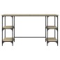 vidaXL Escritorio metal madera de ingeniería roble Sonoma 140x50x75 cm vidaXL Escritorio metal madera de ingeniería roble Sonoma 140x50x75 cm